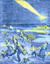 Падение метеора. Рисунок из книги К.Фламмариона